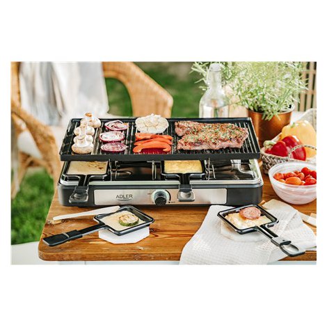 Adler | AD 6616 | Raclette - electric grill | Table | 1400 W | Black/Stainless steel - 17